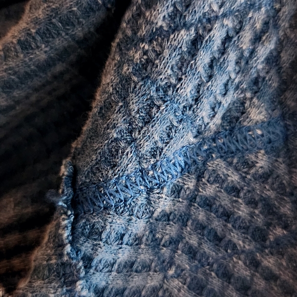 Free People We The Free Textured Blue Knit Top. - Picture 10 of 11